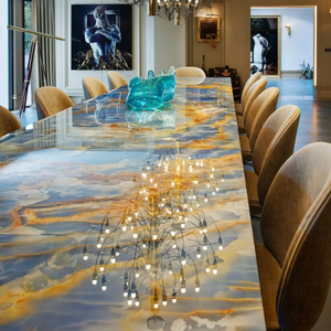 Losas decorativas pulidas de primera calidad, mármol de ónix verde, mármol de ónix azul exótico para decoración de dormitorio y baño de alta gama - Product Image 3