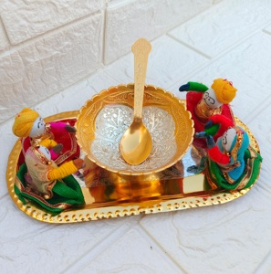 Mesa centro de mesa de comedor decoración del hogar marioneta pareja dulce boca India ambientador tazón bandeja cuchara conjunto regalos boda Favor - Product Image 6