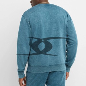 Sudadera con capucha lavada con ácido para hombre, chándales de talla grande de invierno, 100% algodón - Product Image 2