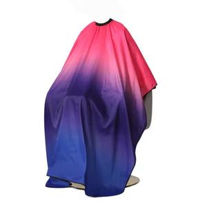 Cape de barbier imperméable en polyester durable violet rose, vêtements de travail essentiels - Product Image 1