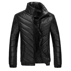 Chaqueta de Invierno para Hombre al por Mayor, Cálida, Impermeable, de Lona, con Cremallera, Cortavientos, Abrigo de Exterior, Acolchada con Fibras Recicladas, a la Moda - Product Image 3