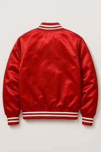 Veste en satin de style universitaire tendance 2025, tailles grandes, vestes pour hommes, vente en gros, veste en satin de style universitaire pour hommes, logo personnalisé - Product Image 2