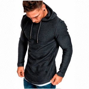 MRMT 2024 hommes couleur unie à capuche décontracté sport à manches longues T-Shirt pull tout nouveau hommes sweats à capuche sweats hauts - Product Image 5
