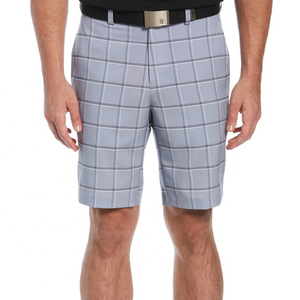 Pantalones cortos de golf de rendimiento a cuadros de hoja de ruta para hombre elásticos clásicos de alta calidad OEM personalizados al por mayor 2025 - Product Image 1