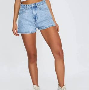 กางเกงขาสั้นผ้ายีนส์ทรงตรงสไตล์วินเทจสำหรับผู้หญิงกางเกงขาสั้นระบายอากาศทรงหลวมดีไซน์ใหม่ล่าสุด - Product Image 5