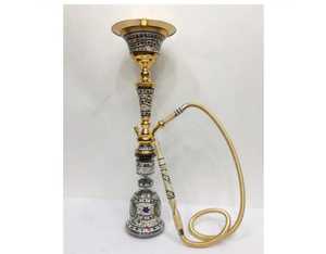 ชุดสูบบุหรี่ชิชาคุณภาพดีที่สุด ทำจากสแตนเลสชุบทองประดับมุก พร้อมท่อสูบแบบมินิเคลือบแล็กเกอร์สไตล์อียิปต์สุดหรู - Product Image 5