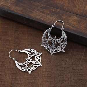 Pendientes finos de Plata de Ley 925 más vendidos, joyería de aro de diseñador de moda para mujeres y niñas, bodas étnicas de moda - Product Image 2