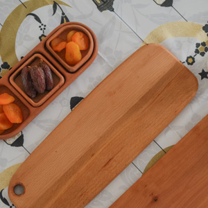 Venta caliente Bandeja de madera árabe Bandeja de servicio hecha a mano Organizador de madera Exhibición Juego de regalo de Ramadán económico Precio al por mayor Vietnam - Product Image 5