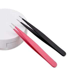 Juego de Pinzas para Cejas Profesionales de Acero Inoxidable, Logotipo Personalizado, Punta Inclinada, Reutilizables, Duraderas, Depilación - Product Image 4