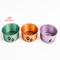 Bol pour chien en plastique PP antidérapant personnalisé 2025, durable, écologique, épaissi, arrondi, multicolores, pour usage intérieur et extérieur