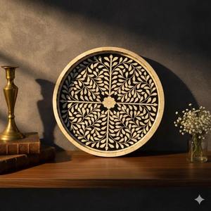 Plateau de service de luxe en os incrusté pour cuisine, table à manger, coiffeuse et décoration intérieure, disponible pour l'exportation - Product Image 2