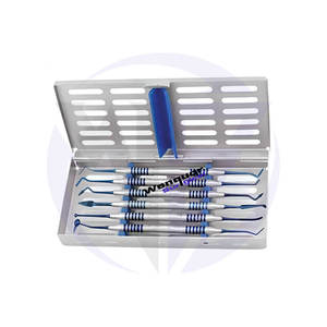 Poignée creuse d'instruments composites dentaires de haute qualité, revêtement en titane antiadhésif, outils professionnels bleus - Product Image 1