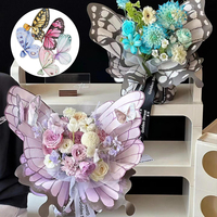 Papier d'emballage pour bouquet de fleurs papillon style coréen 50cmx56cm, fournitures d'emballage pour fleurs papillon style coréen