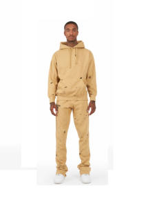 Survêtement à capuche zippé avec logo personnalisé pour hommes, vêtements de jogging thermiques d'hiver les plus vendus, options grande taille disponibles - Product Image 2