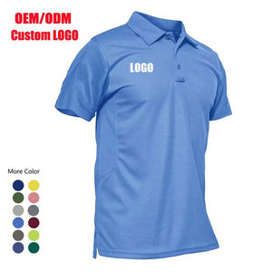 Hot Selling <b>Blue</b> Custom Made Luxury for <b>Polo</b> T-<b>Shirt</b> 100% Cotton with Embroidered Technique Short Sleeves Print Pattern T <b>Shirt</b> - Product Image 1