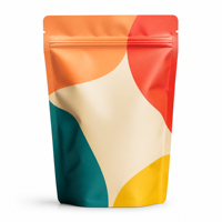 Op maat bedrukte logo stand-up pouches voor voedselverpakkingen met ritssluiting, vochtbestendig materiaal voor snacks en snoep
