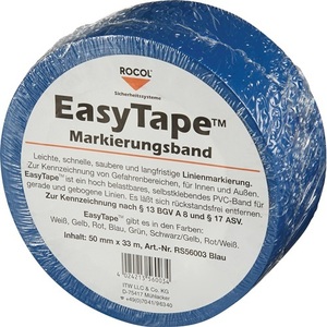 ROCOL Easy Floor Marking Tape PVC <b>Blue</b> 33m Length 50mm Width Office Adhesive <b>Roll</b> - Product Image 3
