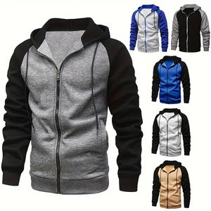 Sweats à capuche zippés pour hommes avec couleur personnalisée séchage rapide respirant thermique sur taille sweats à capuche pour hommes service OEM sweats à capuche zippés en polaire - Product Image 1