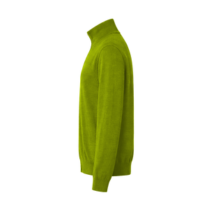 Suéter Clásico para Hombre con Cuello Alto y Cremallera, Estilo Casual Elegante, 100% Algodón Transpirable, Logotipo Frontal - Product Image 3