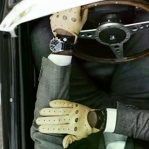 Nouvelle mode Style classique de haute qualité en cuir véritable gants de conduite hommes femmes prix raisonnable couleur noire accessoire d'hiver - Product Image 5