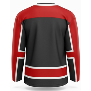 Conjunto de Jersey de Hockey sobre Hielo Personalizable Profesional OEM Unisex, Sublimado, Transpirable, de Secado Rápido, de Poliéster, para Entrenamiento - Product Image 3