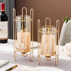 Bougeoir fait main unique de luxe en fer de couleur or de haute qualité pour la décoration de mariage et d'événement et la décoration de la maison - Product Image 5