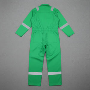Custom Polyester <b>Fire</b> Retardant Green Safety Vest Men's Reflective Strip Hi Vis Class 1 <b>LED</b> Flash Waterproof Coverall - Product Image 3