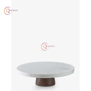 แท่นวางเค้กหินอ่อนทรงกลมรูปทรงกลมสำหรับตกแต่งบ้านดีไซน์ดอกไม้วันเกิดธีมโรแมนติกปาร์ตี้เค้กหินอ่อนที่ดีที่สุด - Product Image 6