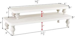 Ensemble de 2 supports de présentation en bois, support de table rustique pour la décoration, les desserts et l'affichage commercial - Product Image 6