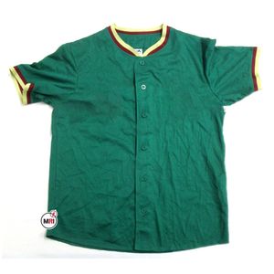 Camiseta de béisbol del equipo a rayas OEM, Camiseta deportiva de poliéster con rayas y botones de béisbol liso con logotipo personalizado - Product Image 5
