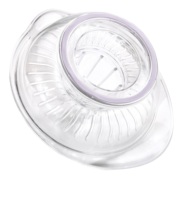 Presse-agrumes manuel multifonctionnel Afossa en cristal transparent pour citron et orange, base antidérapante, ergonomique, écologique, versement facile