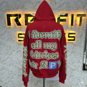 Premium Quality Good Material Zipper Distressed Hoodie <b>Rhinestone</b> Zip up <b>Jacket</b> Acid Wash Men Fleece Streetwear Hoodie - Product Image 2