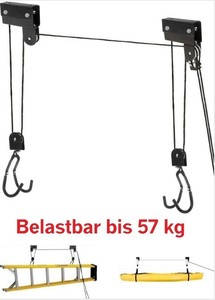 Support de plafond pour vélo et kayak, support mural pour canoë, <span class=keywords><strong>poulie</strong></span> de suspension, crochets, grue de stationnement pour vélo, présentoir mural - Product Image 6