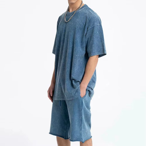 ชุดซักกรดแบบลำลองสำหรับผู้ชายเสื้อยืดผ้าคอตตอนระบายอากาศได้ดีแห้งเร็วชุดเสื้อผ้าซักแบบลำลองสำหรับ2025ฤดูร้อน - Product Image 6