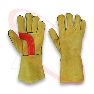 Gants de soudage en gros de haute qualité en cuir de vachette vendu à chaud gants de travail de soudeur en cuir fendu gants en cuir du Pakistan - Product Image 1