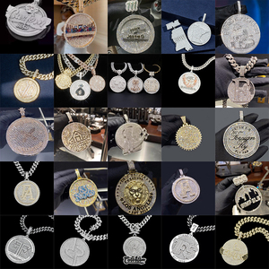 Personnalisé 925 Sterling Silver Baguette Taille Moissanite Diamant Pendentif Plaqué Or Hip Hop Fine Jewelry & Charms - Product Image 6