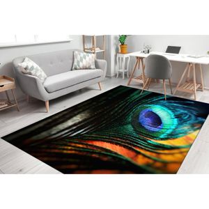 Tapis en plumes de paon, tapis de décoration pour la maison, tapis décoratif, tapis imprimé, tapis à poils doux - Product Image 1