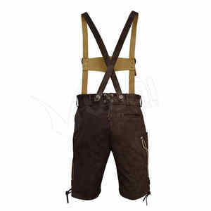 Lederhosen บาวาเรียทุกเพศชุดเดรสหนังแท้นิ่มหวานกางเกงขาสั้นสไตล์เยอรมันดั้งเดิมมีโลโก้ออกแบบได้ตามที่ต้องการ - Product Image 3