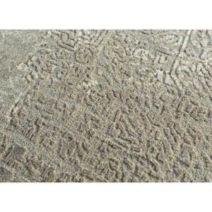 Tapis noué à la main en laine et soie de bambou à motifs abstraits Uvenuti gris et noir - pour la décoration du salon LRB-1569 - Product Image 3