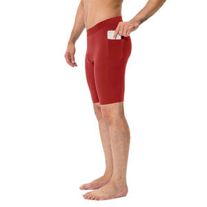 Shorts de compression pour hommes en polyester, shorts de sport pour hommes avec compression intégrée, shorts d'entraînement à double couche pour hommes - Product Image 6