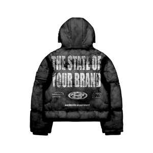 Abrigo de invierno ligero con cierre de cremallera para hombre, chaqueta acolchada de algodón de talla grande con decoración de logotipo de botón para esquiar al aire libre - Product Image 2