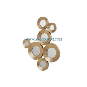 Vintage forma de mariposa chapado en oro diseño único nuevo aspecto forma ovalada interior Hogar y baño pared espejo de tocador suministros - Product Image 4