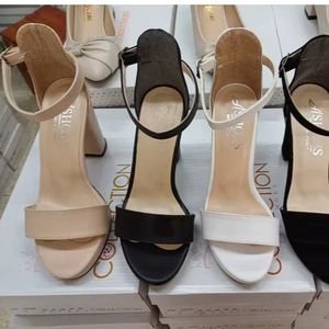 Sandales à talons hauts pour femmes avec et sans pierres, sandales à talons de 8 cm, pointures 36-40, fabriquées en Turquie - Product Image 1