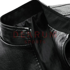 Venta caliente Hombres Ropa Chaqueta de cuero Nueva moda Hombres Chaqueta de cuero Chaquetas de cuero a prueba de viento - Product Image 5