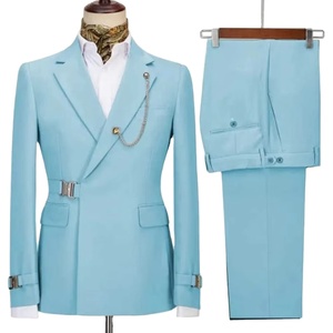 Costume d'affaires de mariage pour hommes 2 pièces veste et pantalon de coupe régulière style homme pour les affaires et les mariages 2026 - Product Image 3