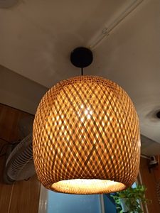 โคมไฟระย้าเปลือกข้าวโพดทำจากไม้ไผ่สานทนทานเป็นมิตรต่อสิ่งแวดล้อมของตกแต่งอื่นๆสำหรับบ้าน - Product Image 3