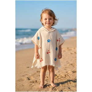 Toalla de Baño Infantil Varol Orgánica 100% Algodón Muselina con Diseño de Huellas de Patas - Product Image 1