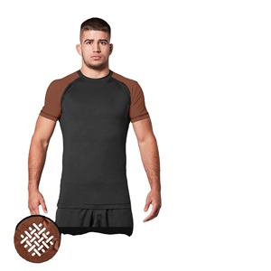 Camiseta de compresión de entrenamiento de lucha OEM personalizada para hombre MMA Guards Custom Rash Guard manga corta para hombre - Product Image 3