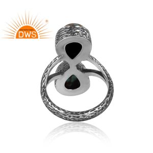 ร้อนขายออกซิไดซ์เงินสเตอร์ลิง Mojave ทองแดงสีชมพูโอปอลพลอยสีฟ้าครามแยกวงแหวนผู้ผลิตเครื่องประดับที่กำหนดเอง - Product Image 4