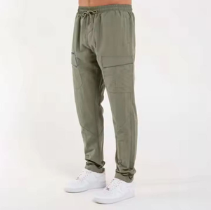 Pantalon cargo léger et décontracté pour homme, durable, coupe ample, poignets élastiques pour un style de vie actif, taille moyenne, service OEM disponible - Product Image 4
